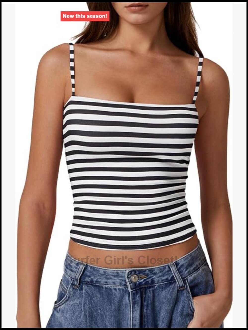 Women's Double Lined Basic Tank Top Adjustable Spaghetti Straps Sleeveless